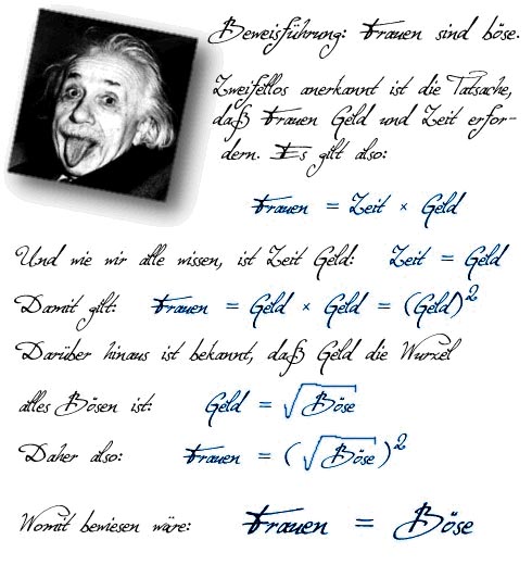 Beweisf&uuml;hrung Frauen sind b&ouml;se